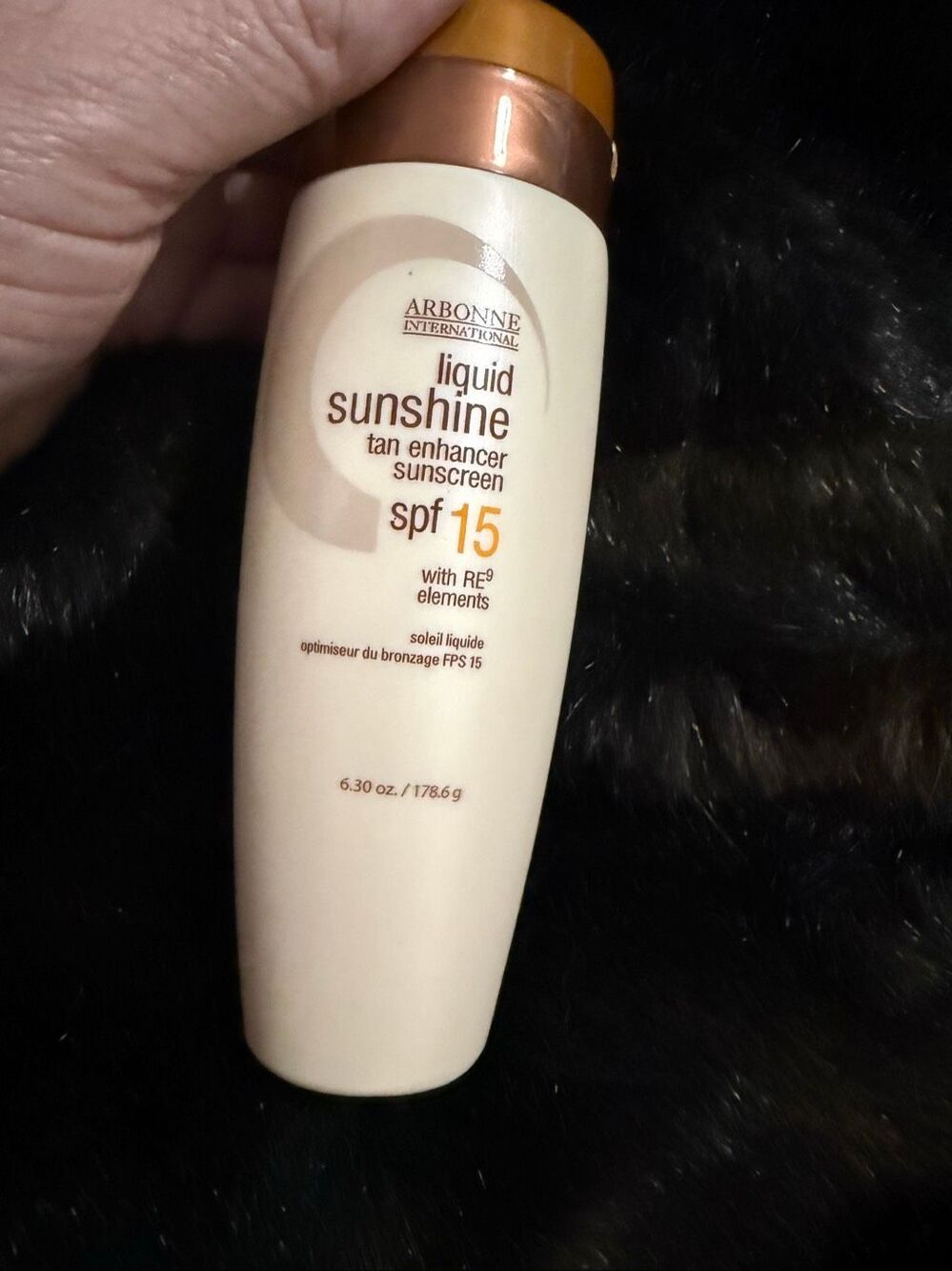 Arbonne Liquid Sunshine Tan Enhancer SPF 15 W/ Re9 Elements 6.3 oz Discontinued